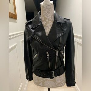 ALLSAINTS Dalby Leather Biker Jacket Size 6 US